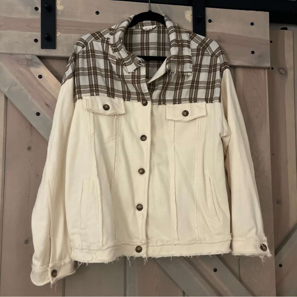 NWOT POL Plaid Shirt Jacket